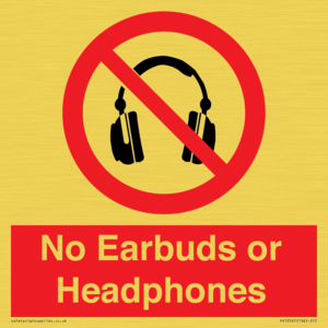 No Earbuds or Headphones